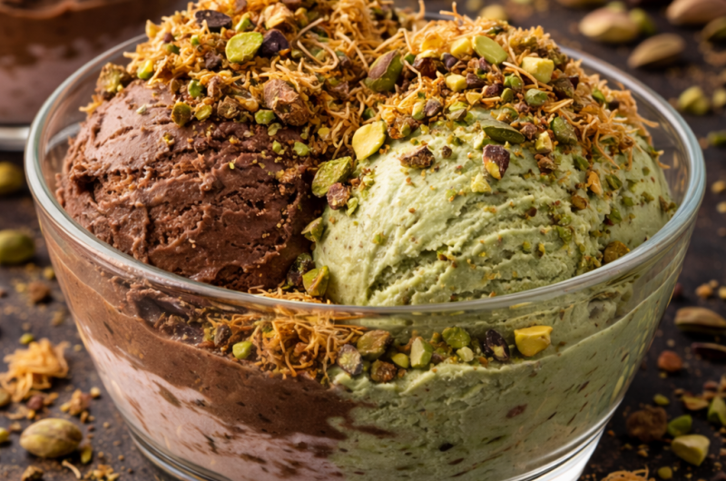 Ricetta del gelato al cioccolato di Dubai per Ninja Creami Deluxe