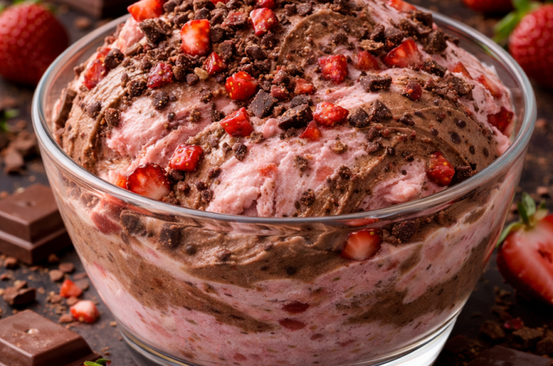 Receta de helado de chocolate y fresa para Ninja Creami & Swirl