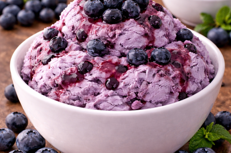 Blueberry ice cream recipe for Ninja Creami & Swirl