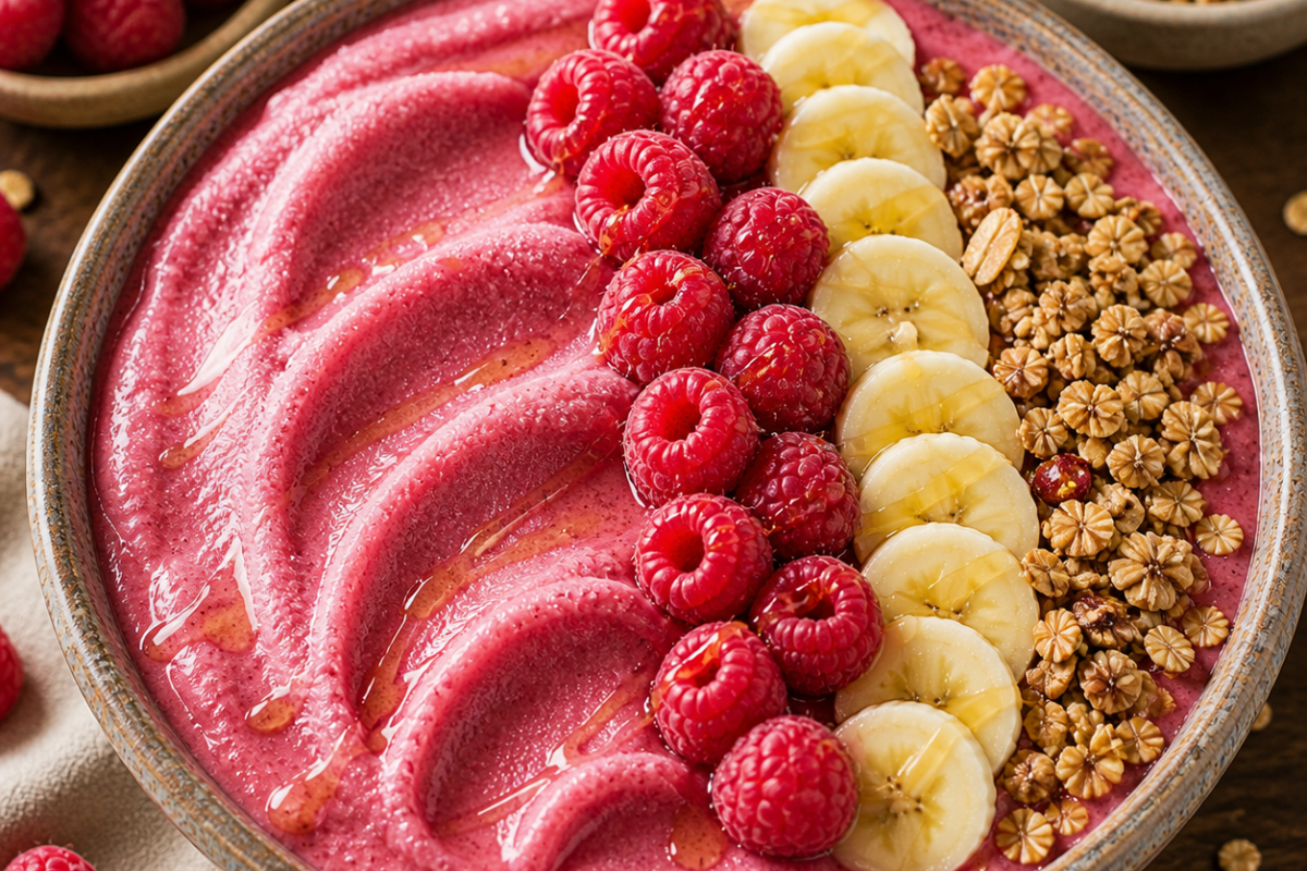 Recept voor een frambozensmoothiebowl voor de Ninja Creami & Ninja Swirl
