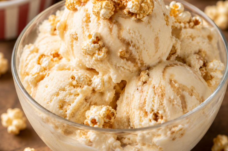 Ricetta del gelato al caramello e popcorn per Ninja Creami e Ninja Swirl