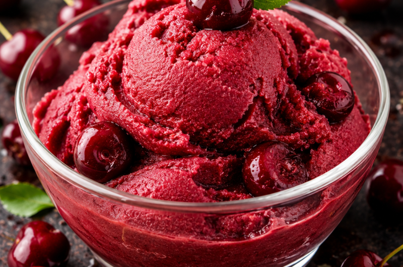 Receita de sorvete de cereja para Ninja Creami e Ninja Swirl